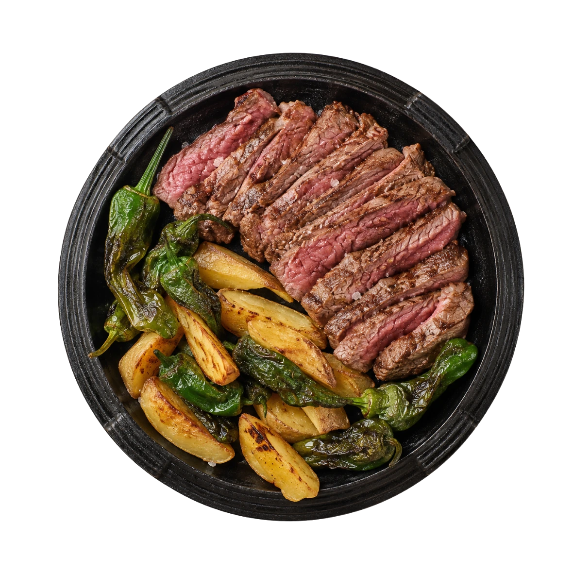 Lomo de vaca a la piedra con chimichurri