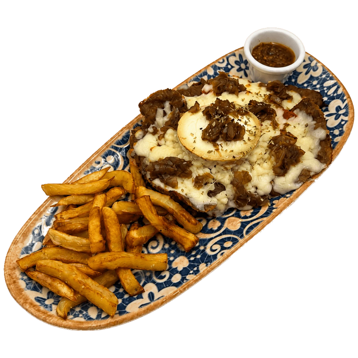 Milanesa napolitana con mozzarella fundida